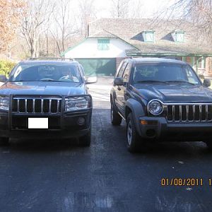 Our jeeps in the driveway...