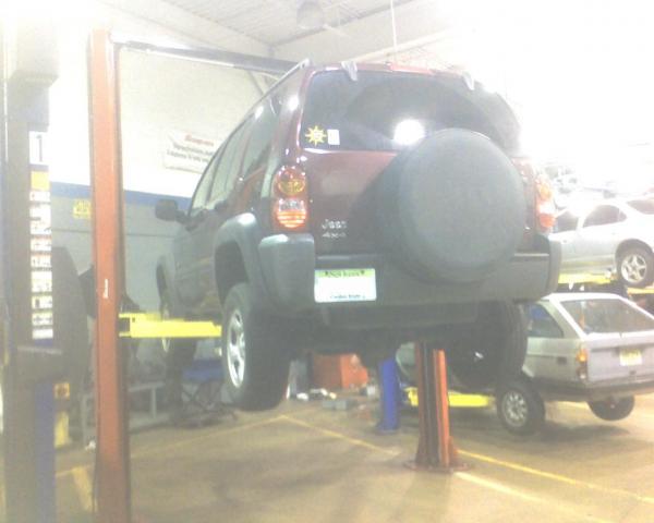 in the shop at school becuz a mounting bracket came loose on the push bar from everyone leaning and jumping on it