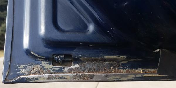 Sanding rust on front driver door