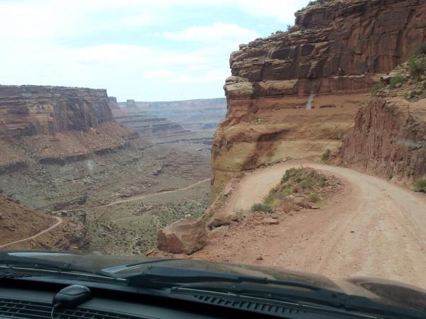 Shafer Trail, Canyonland NP 7.2.12. Very cool off road trail in Moab area.
