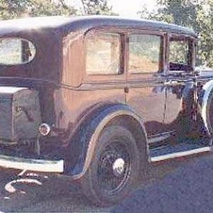 Plymouth DeLuxe Sedan 1932

This was my dad's first car (not this actual vehicle, but same model), and while he was teaching mum to drive one of the