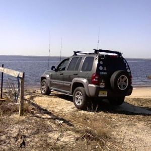 Fishing on the banks of the Mayslanding River....