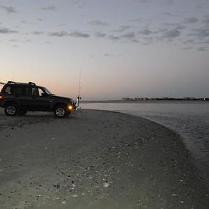 Surf Fishing at sunrise...Corson's Inlet State Park at the south end of Ocean City, NJ