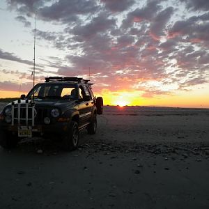 Surf Fishing at sunrise...Corson's Inlet State Park at the south end of Ocean City, NJ