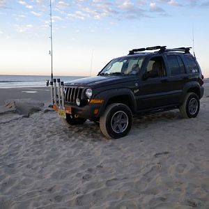 Surf Fishing at sunrise...Corson's Inlet State Park at the south end of Ocean City, NJ