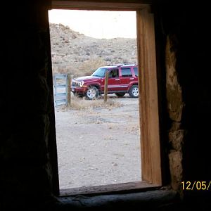 My liberty from the window of a old cabin