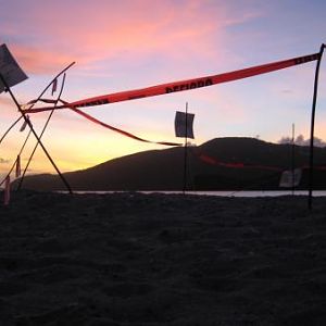 Sunset on the west end while monitoring a sea turtle nest