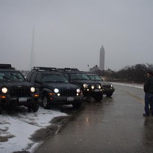 The guys and the Jeeps at RM