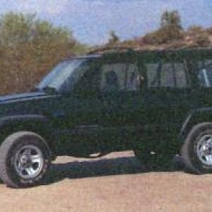 The old '97 Cherokee, taken right after I bought it. July 2000.