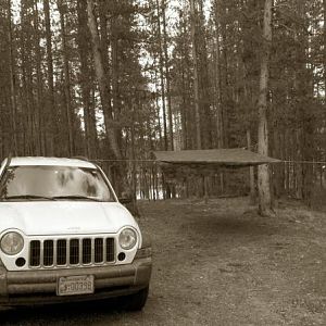 June 2010, BFE Idaho.  Setting up camp.