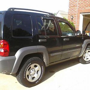 my baby with her new tires. i think this is the most flattering view of a kj.