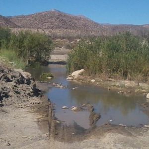 2nd Water crossing, alot deeper and wider. about 2'-3' deep camu to bottom of the Stock jeep