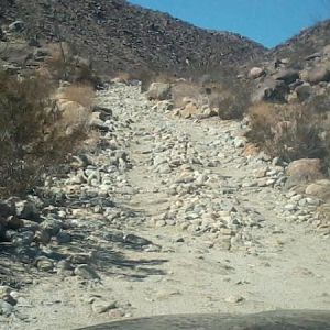 This on the other side of the 3rd water crossing. this is where I turned around. Bigger bouloders and some dip ruts when you start to get to the middl