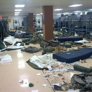 Tornado hit the barracks.
