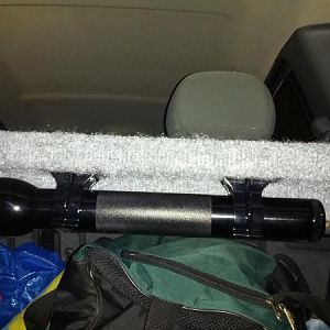 3 d-cell Maglite mounted to bottom of cargo rack.