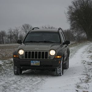 First Snow with my Jeep