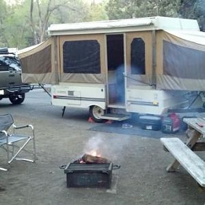 Father/daughter camp out.