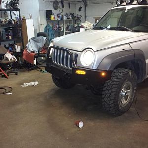 Bumper all coated with bed liner and all lights hooked up