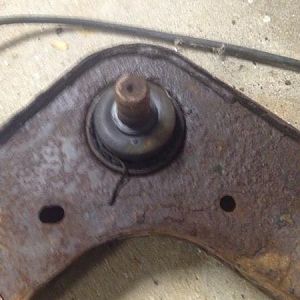 old rear upper control arm ball joint (or lack there of)