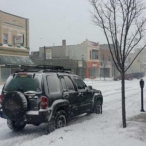 Downton Sheboygan in Snow storm