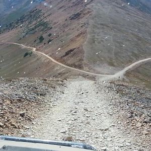 Red Cone Pass 9.1.14. This was going down the very steep hill at the very top