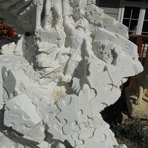 Marble, Crystal Mill, CO. A guy carves and sells marble statues.