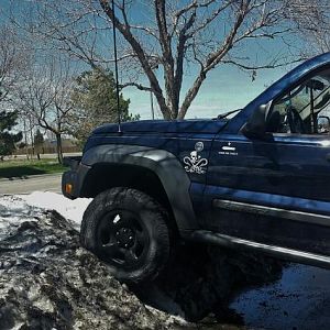 Parked on ice to have lunch with my wife