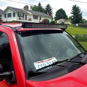 Side shot of light bar/mount