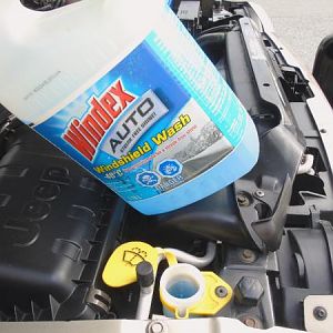 Washer Fluid- Reservoir hold over a gallon!