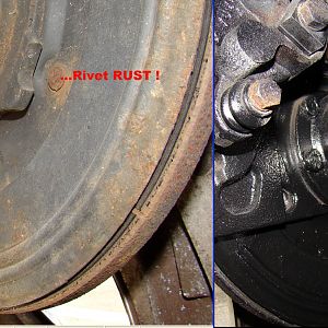 Braking Plate Rivet Rust