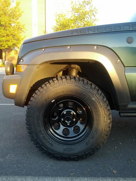 22" center of hub to fender