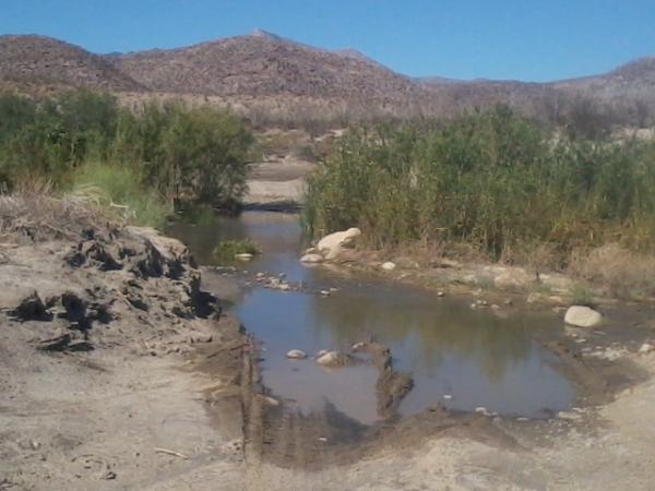 2nd Water crossing, alot deeper and wider. about 2'-3' deep camu to bottom of the Stock jeep