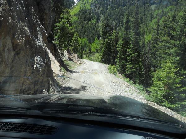 Alpine loop by Ouray, co 6.25.11. Tight space