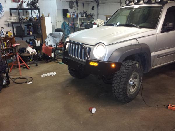 Bumper all coated with bed liner and all lights hooked up