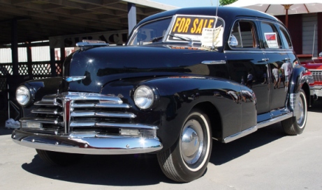 Chevy Fleetmaster sedan 1948

Learnt to drive in one just like this - driving age is 15 in NZ, I took my licence on my 15th birthday (test included