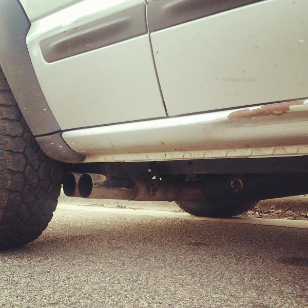 Custom 3" side exit exhaust with Vibrant muffler