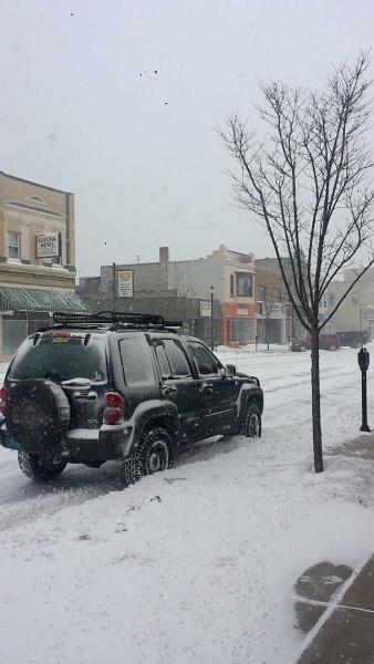 Downton Sheboygan in Snow storm