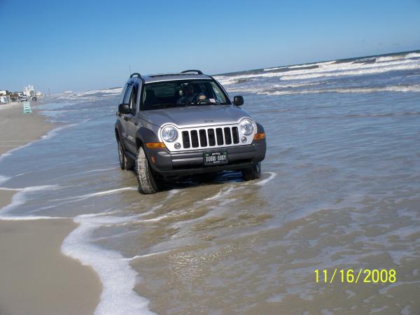 driving on Daytona Beach, Fl in November 2008