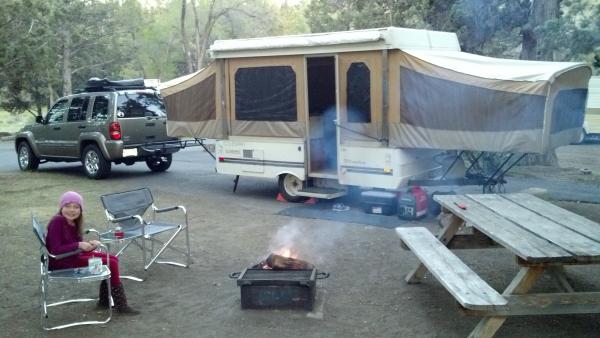 Father/daughter camp out.