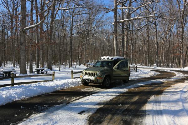 Feb snow 2015, out driving and taking winter pics in the Civil War Park.