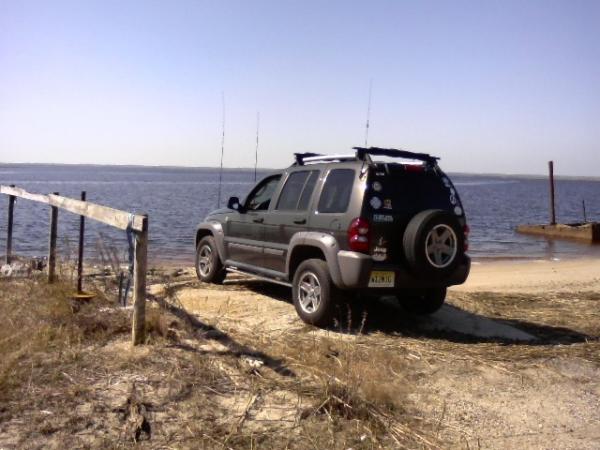 Fishing on the banks of the Mayslanding River....