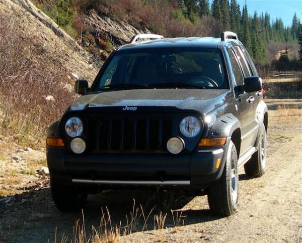 Halfway up Mt Ann, BC interior.  GPS said 6300ft ASL.  Stopped at a clearing on the logging road to gawk at the mountains.  KJ was totally stock at th