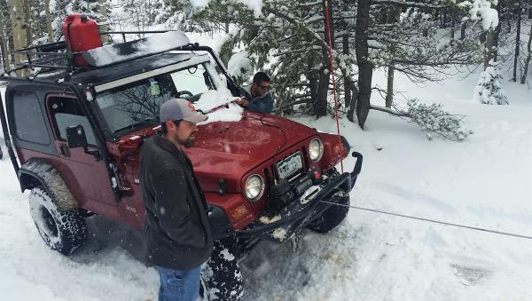 Hooking up the winch