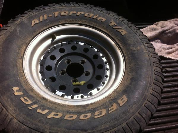 image Free wheels 15x7s off my sons Cherokee. BFG tires were shot.