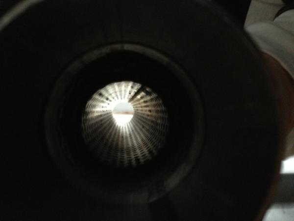 inside the muffler