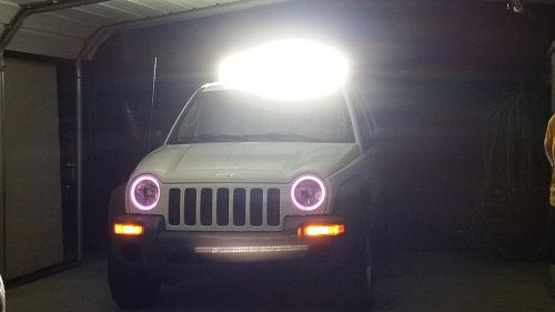Jeep pink lights