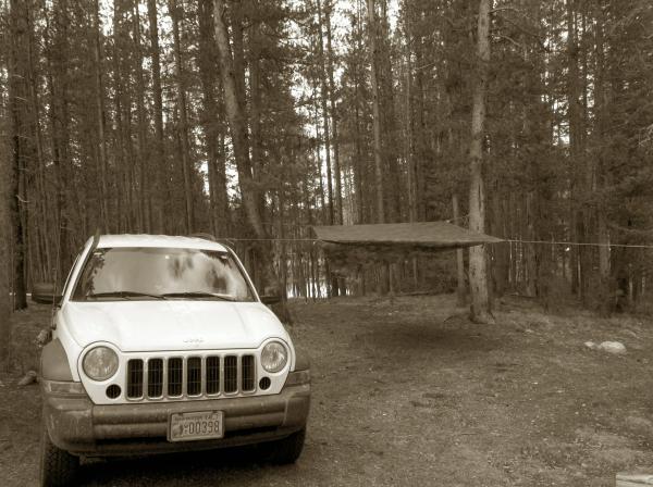 June 2010, BFE Idaho.  Setting up camp.