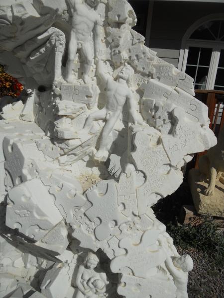 Marble, Crystal Mill, CO. A guy carves and sells marble statues.