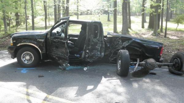 Maryland KJ vs. F-250 pickup
(looks like the Jeep won)