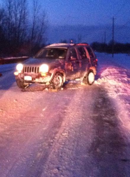 my Jeep after being extracted from the ditch